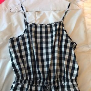 checker pattern romper